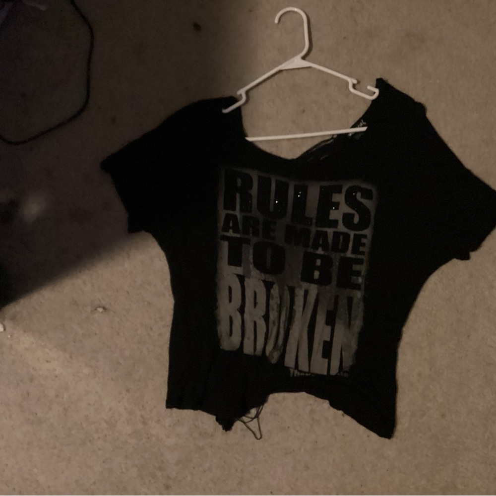 Black Graphic Tee with Bold Statement